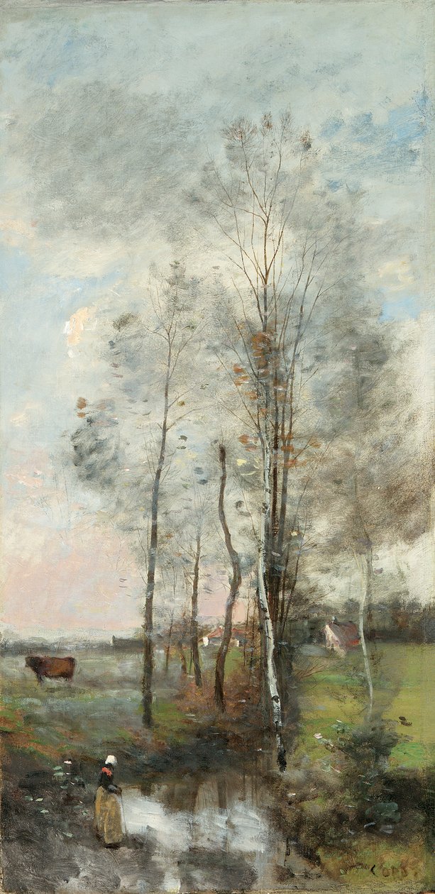 Zagajnik Olszy i Brzozy, 1865-70 autorstwa Jean Baptiste Camille Corot
