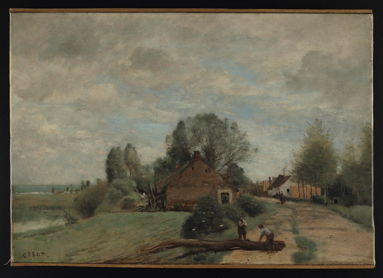 Corot - La Route aux Bûcherons, Arleux-du-Nord, 1871, NMW A 24958 autorstwa Jean Baptiste Camille Corot