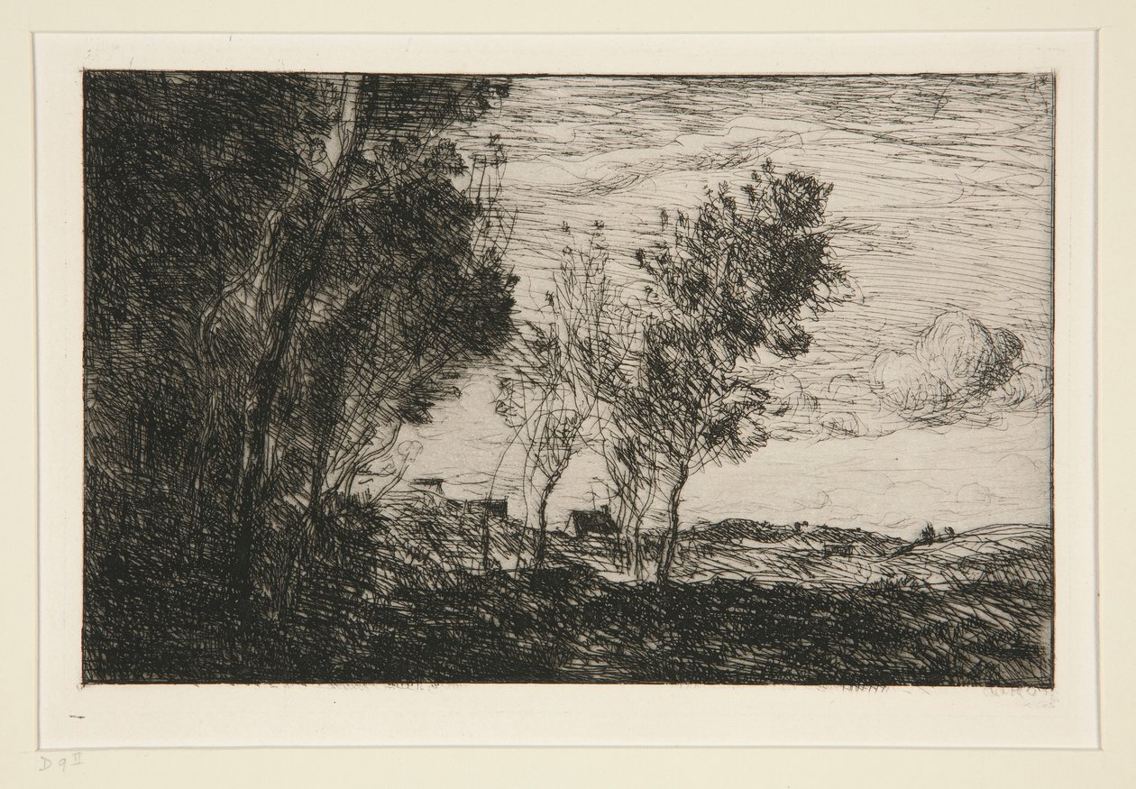 Dans les Dunes: pamiątka du bois de la Haye (W wydmach: Pamięć lasów Hagi) autorstwa Jean Baptiste Camille Corot