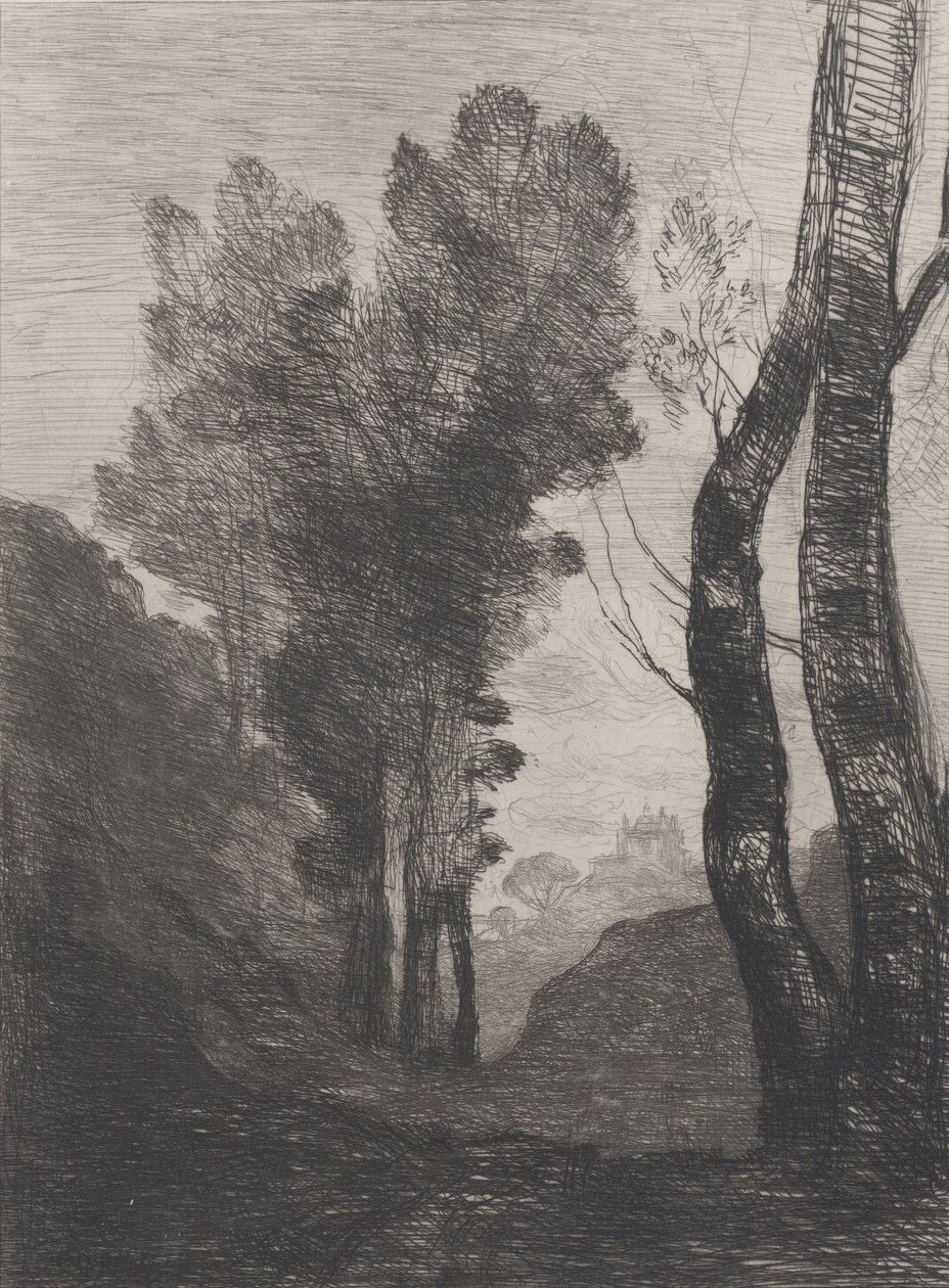 Okolice Rzymu, 1866. autorstwa Jean Baptiste Camille Corot