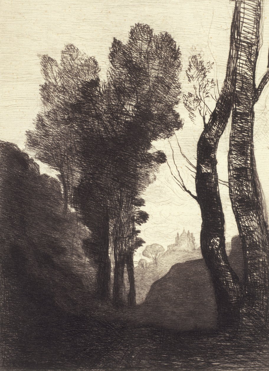 Okolice Rzymu, 1866 autorstwa Jean Baptiste Camille Corot