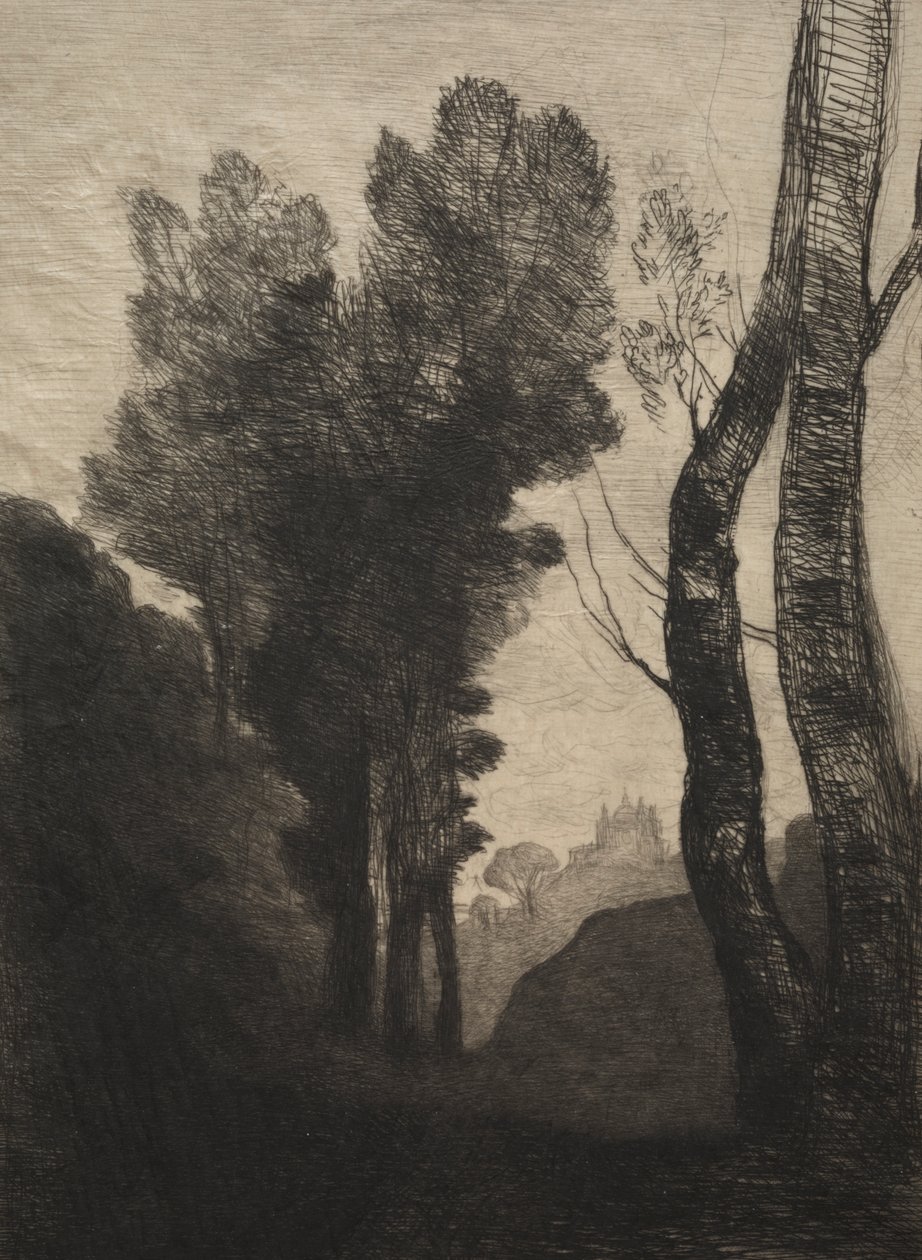 Okolice Rzymu autorstwa Jean Baptiste Camille Corot