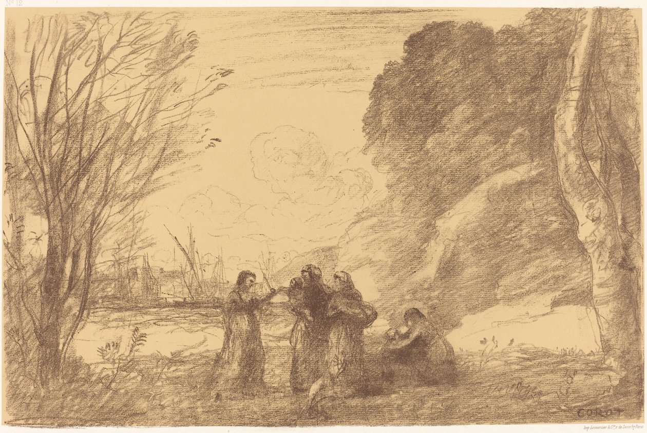 Rodzina w Terracinie Rodzina w Terracinie, 1871. autorstwa Jean Baptiste Camille Corot