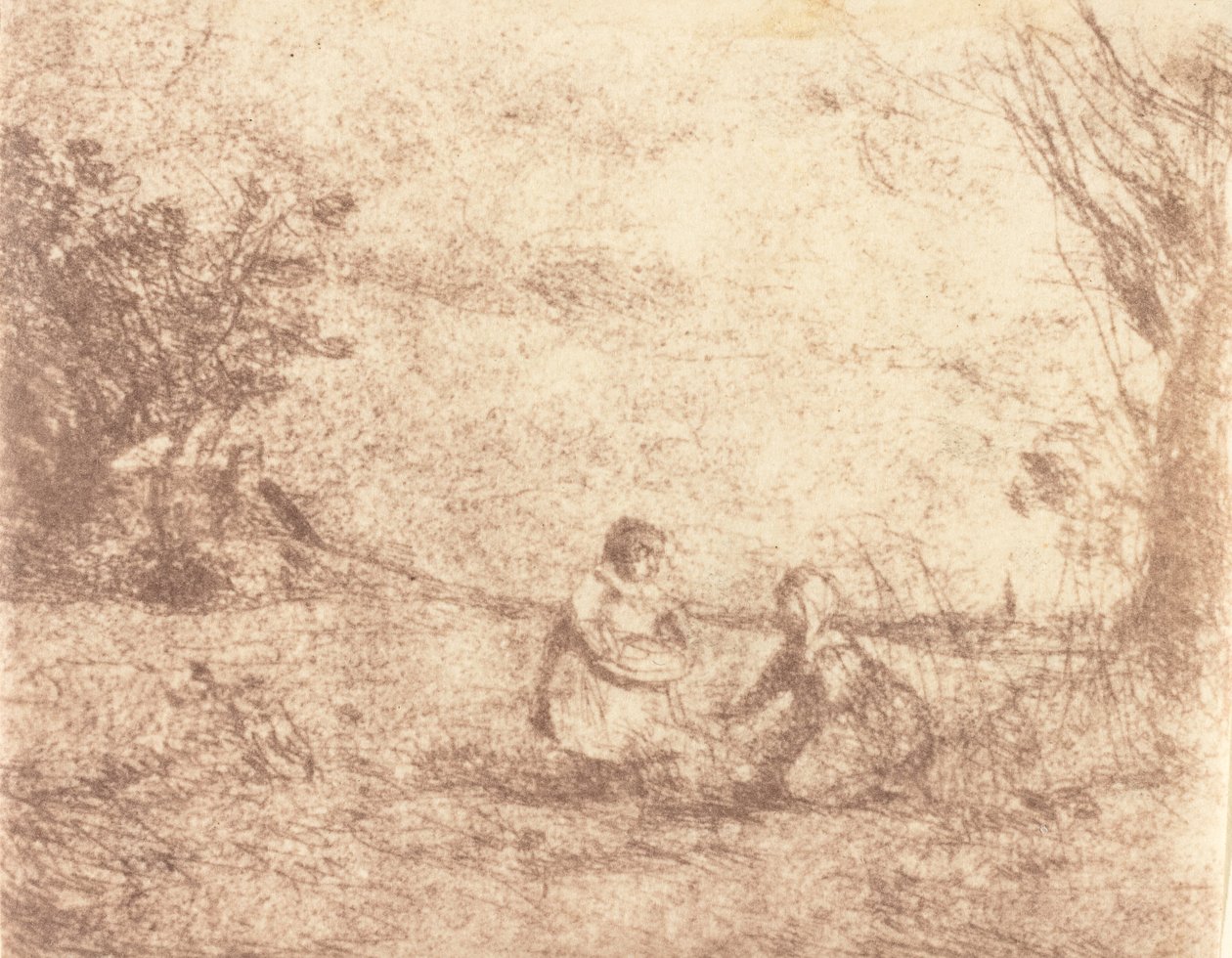 Dzieci na farmie Dzieci na farmie, 1853. autorstwa Jean Baptiste Camille Corot