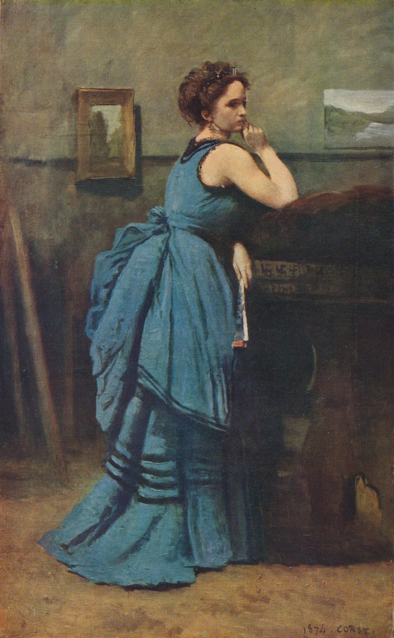 Kobieta w błękicie, 1874, 1939 autorstwa Jean Baptiste Camille Corot