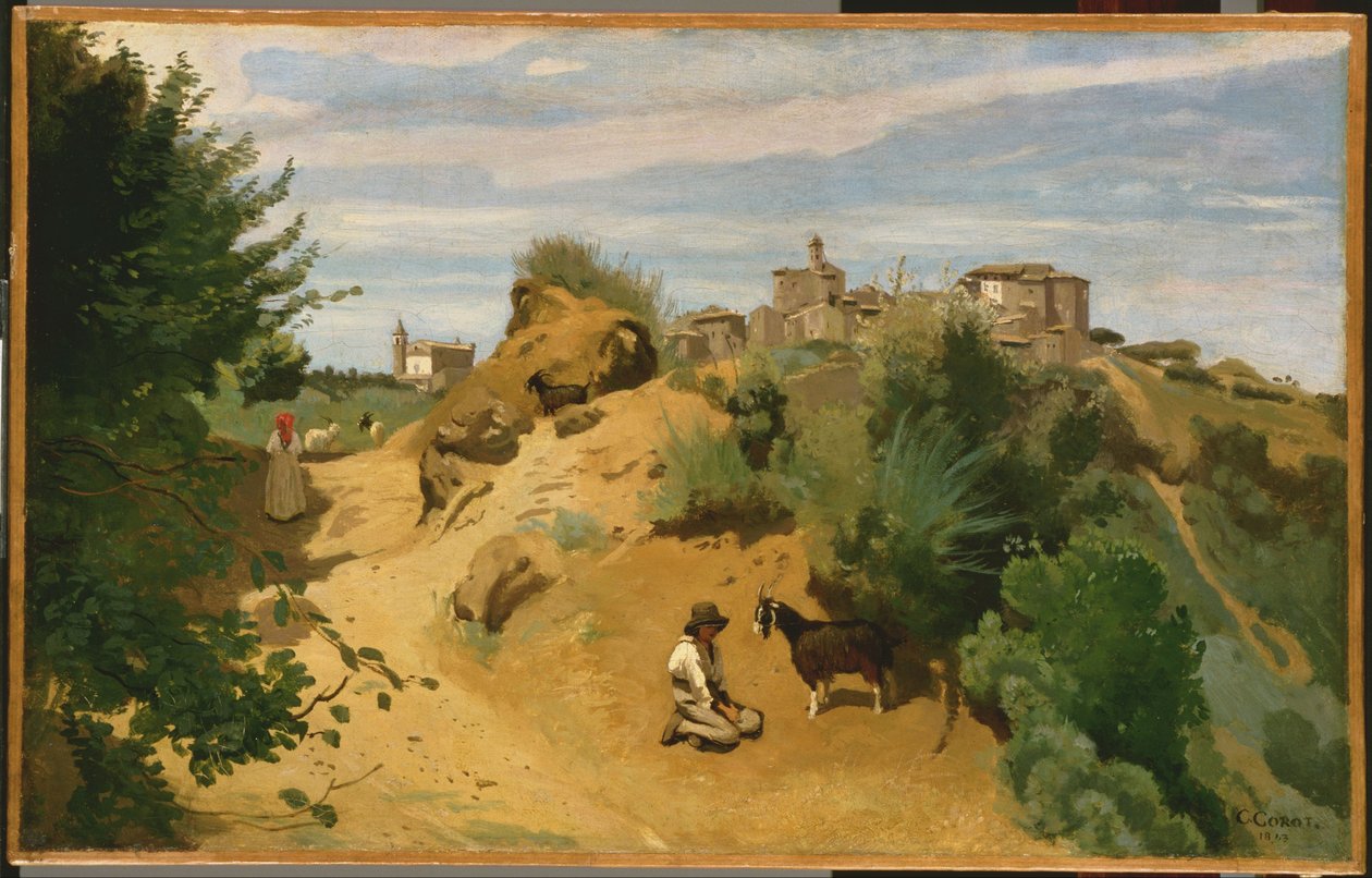 Francuski: Genzano Genzano autorstwa Jean Baptiste Camille Corot