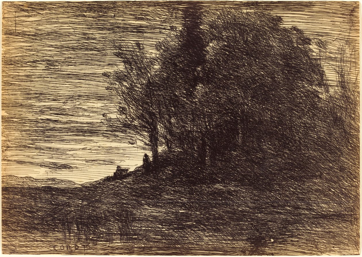 Las pustelnika Las pustelnika, 1858. autorstwa Jean Baptiste Camille Corot