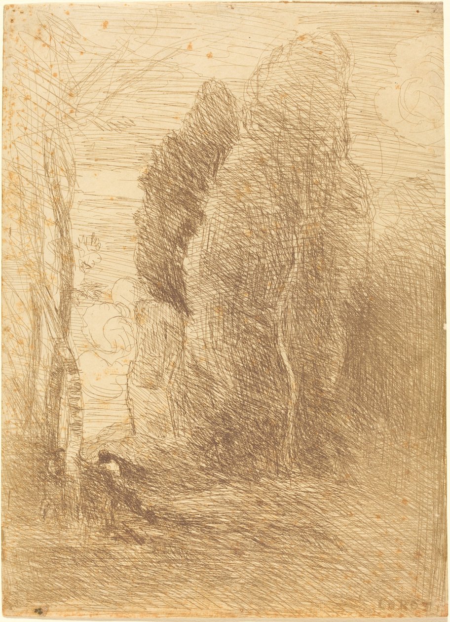 Hide-and-Seek (pamięć podręczna) autorstwa Jean Baptiste Camille Corot