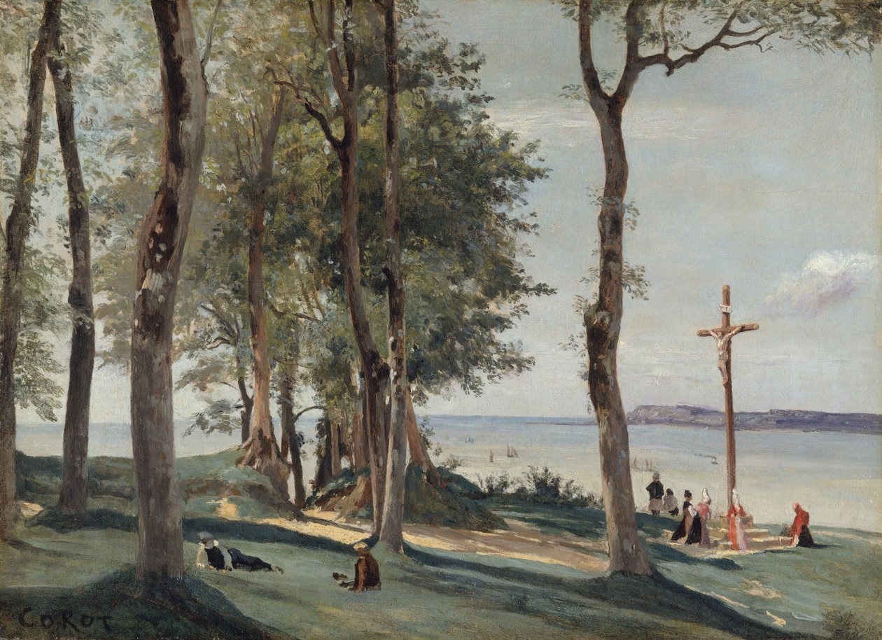 Honfleur: Kalwaria, ca. 1830. autorstwa Jean Baptiste Camille Corot
