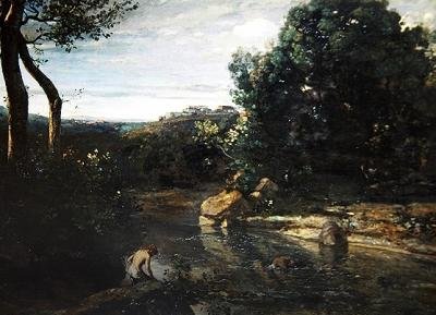 Wrażenie Włoch, czyli włoskiego krajobrazu autorstwa Jean Baptiste Camille Corot