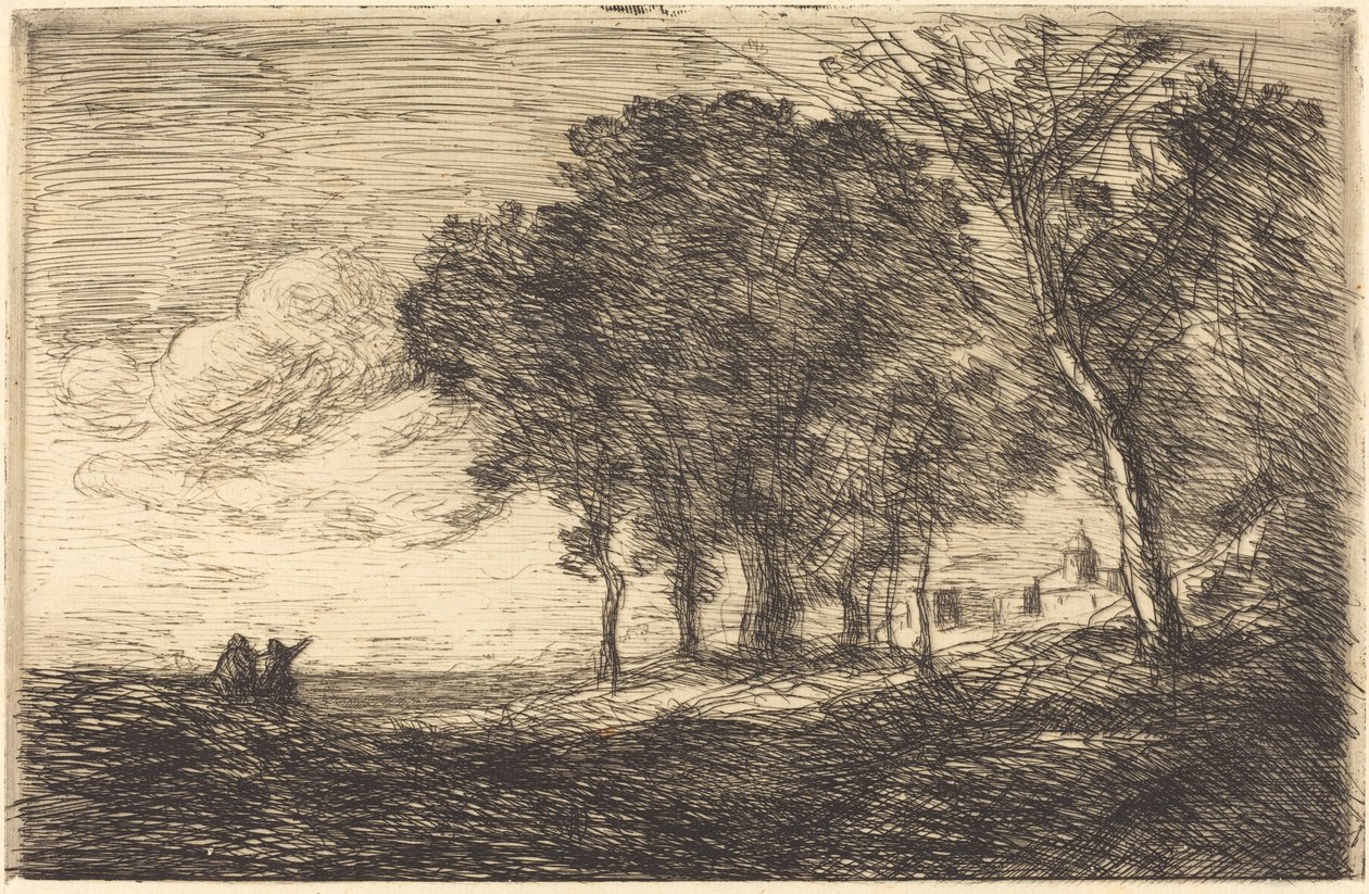 Włoski krajobraz autorstwa Jean Baptiste Camille Corot