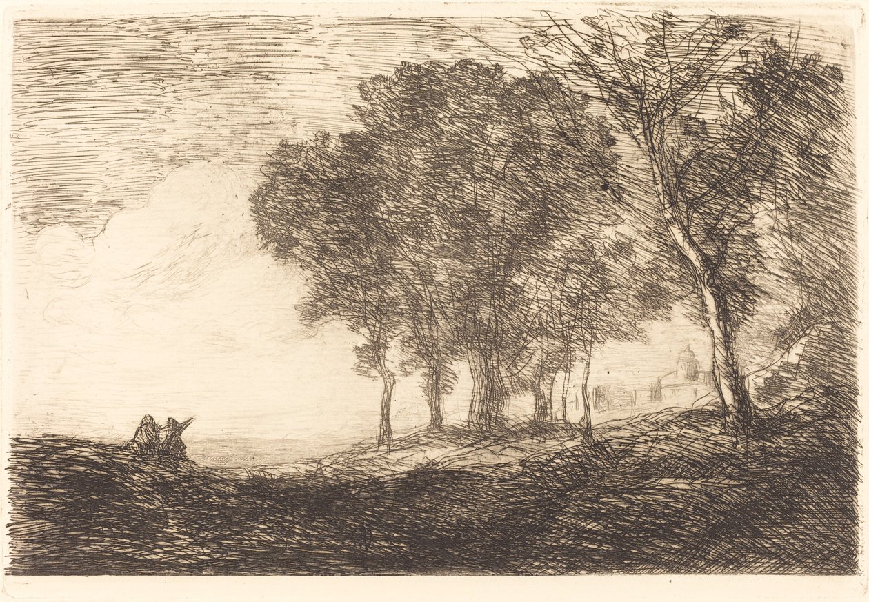 Włoski krajobraz autorstwa Jean Baptiste Camille Corot