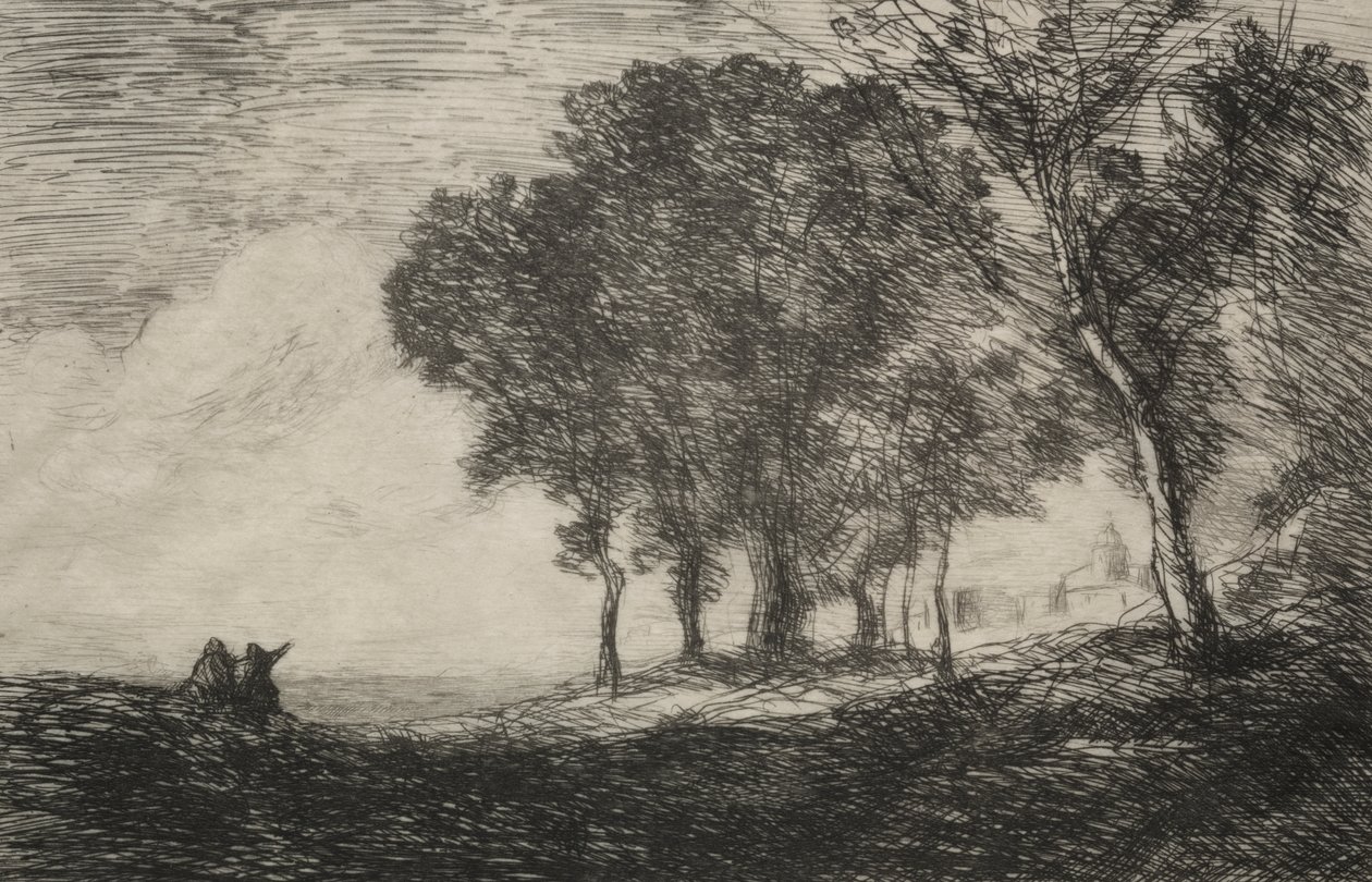Włoski krajobraz autorstwa Jean Baptiste Camille Corot