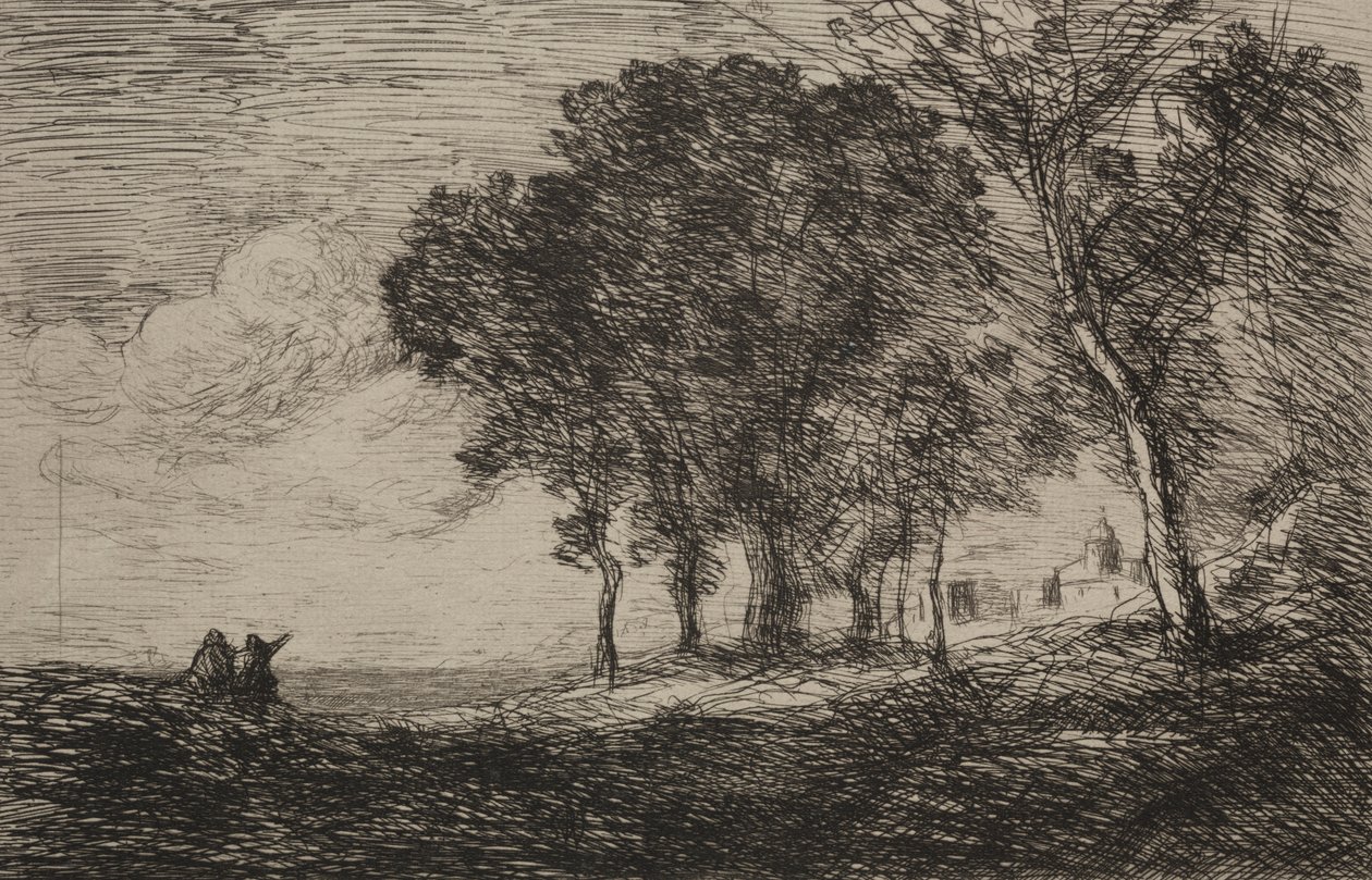 Włoski krajobraz autorstwa Jean Baptiste Camille Corot