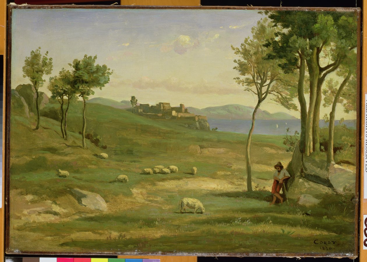 Pejzaż włoski, 1838 autorstwa Jean Baptiste Camille Corot