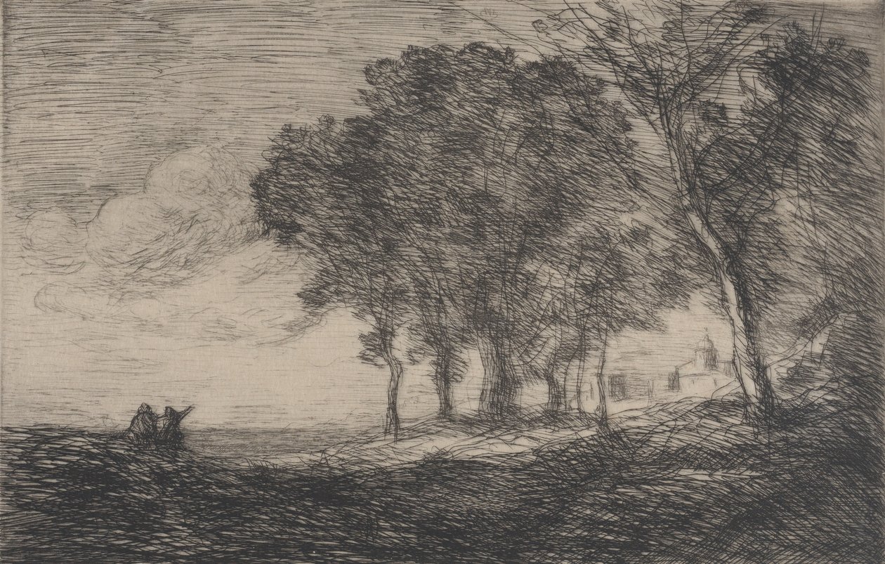 Pejzaż włoski Pejzaż włoski, ca. 1865. autorstwa Jean Baptiste Camille Corot