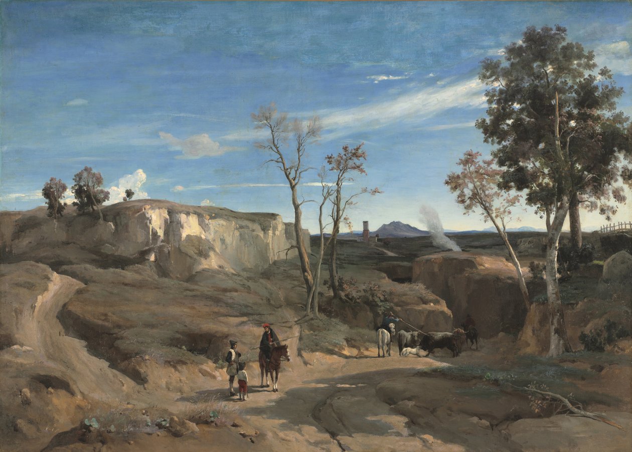 La Cervara, rzymska Kampania, ok. 1830-1831 autorstwa Jean Baptiste Camille Corot