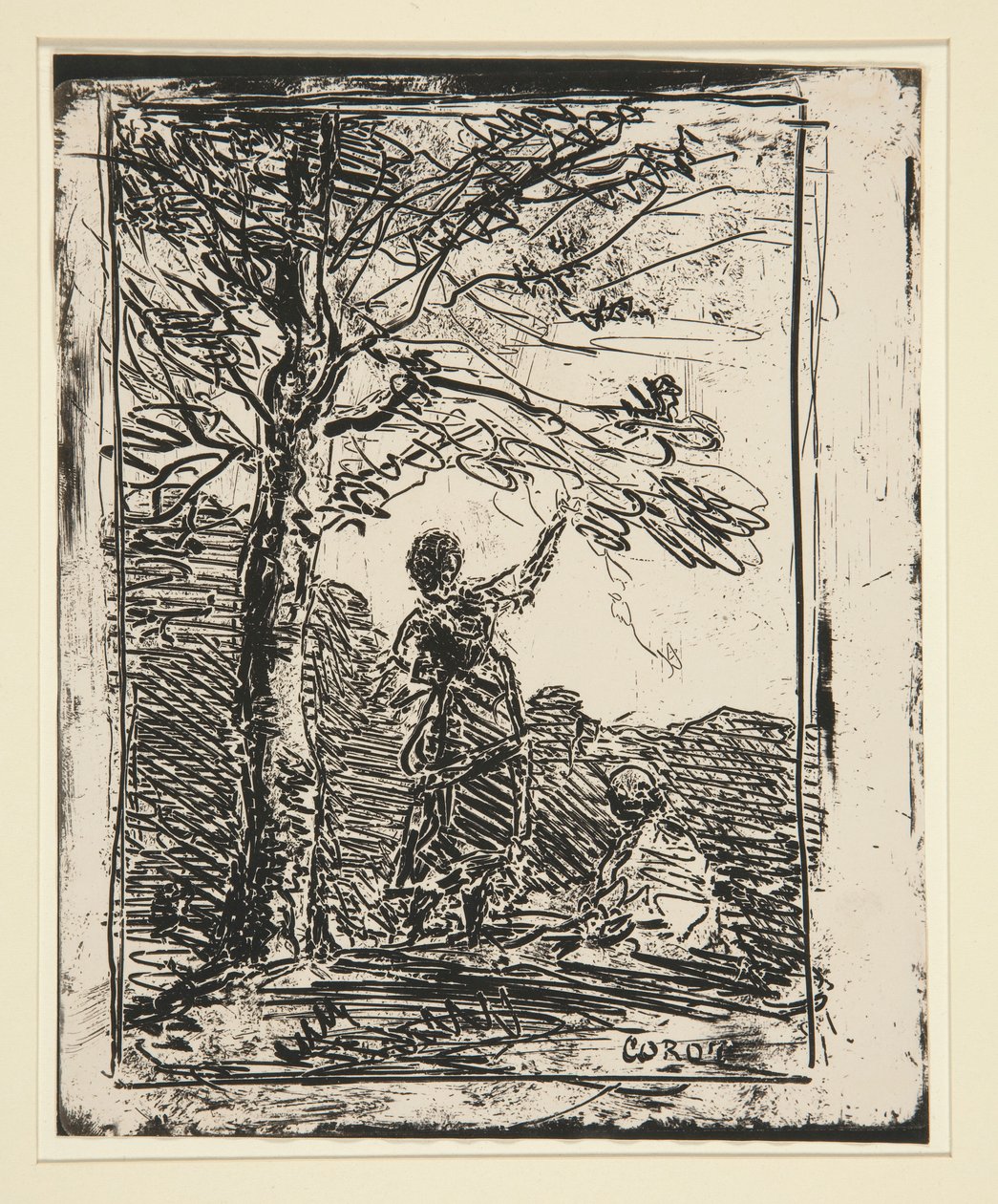 Młoda dziewczyna i śmierć (Młoda dziewczyna i śmierć) autorstwa Jean Baptiste Camille Corot