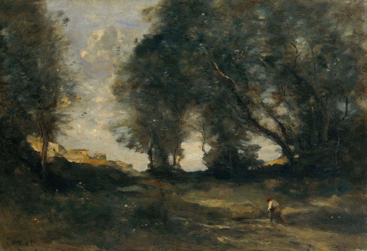 Pejzaż, ok. 1860 (olej na płótnie) autorstwa Jean Baptiste Camille Corot