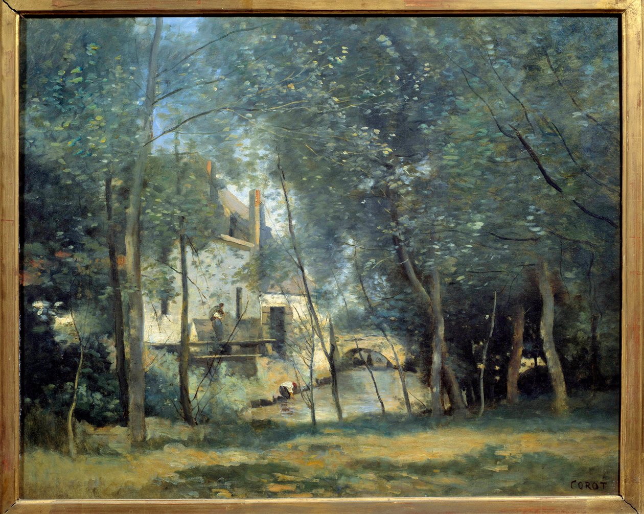 Le Moulin de Saint-Nicolas-Lez-Arras Obraz Camille Corot (1796-1875) 1874 nd. 0,65x0,81 m Paryż, Muzeum Orsay autorstwa Jean Baptiste Camille Corot