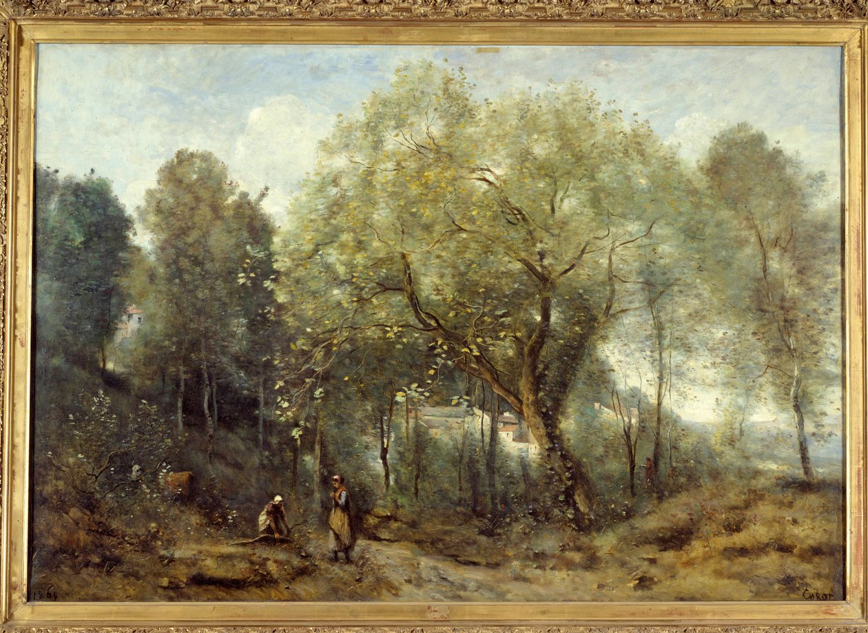 Le catalpa, pamiątka miasta Avray Obraz Camille Corot (1796-1875) 1869 nd. 0,93x1,33 m Paryż, Muzeum Orsay autorstwa Jean Baptiste Camille Corot