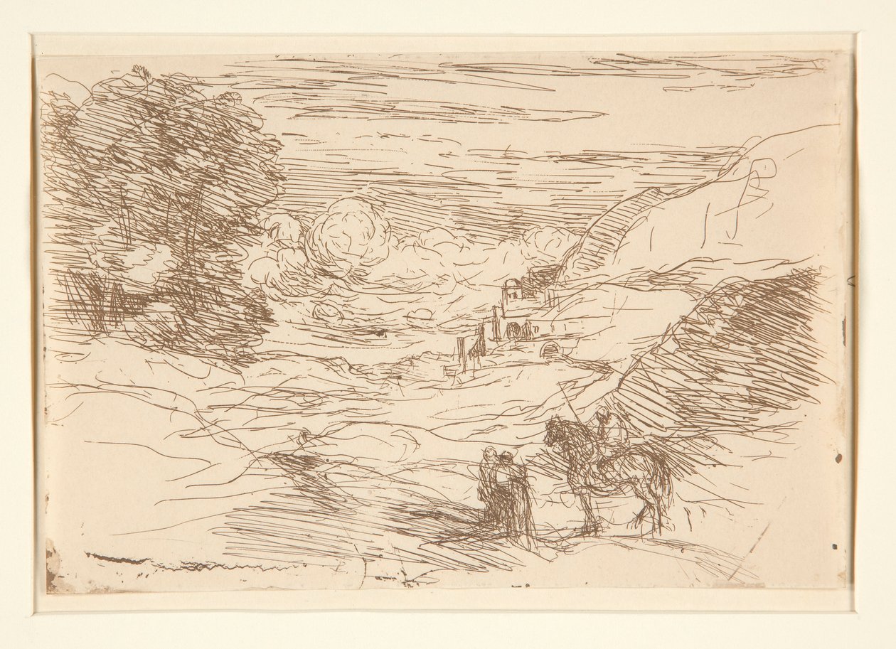 Les Paladins (Wędrujący Rycerze) autorstwa Jean Baptiste Camille Corot