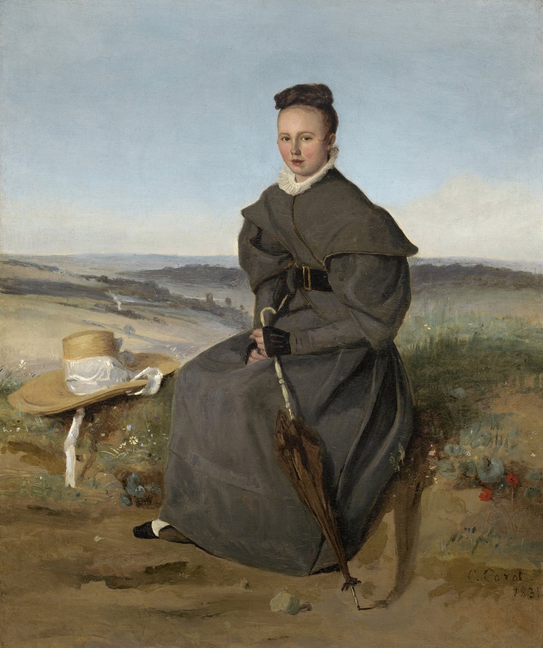 Louise Harduin, 1831 autorstwa Jean Baptiste Camille Corot