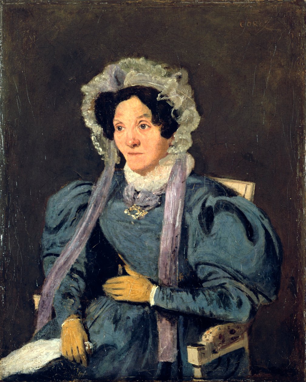 Madame Corot, matka artysty, ok. 1845 r. autorstwa Jean Baptiste Camille Corot
