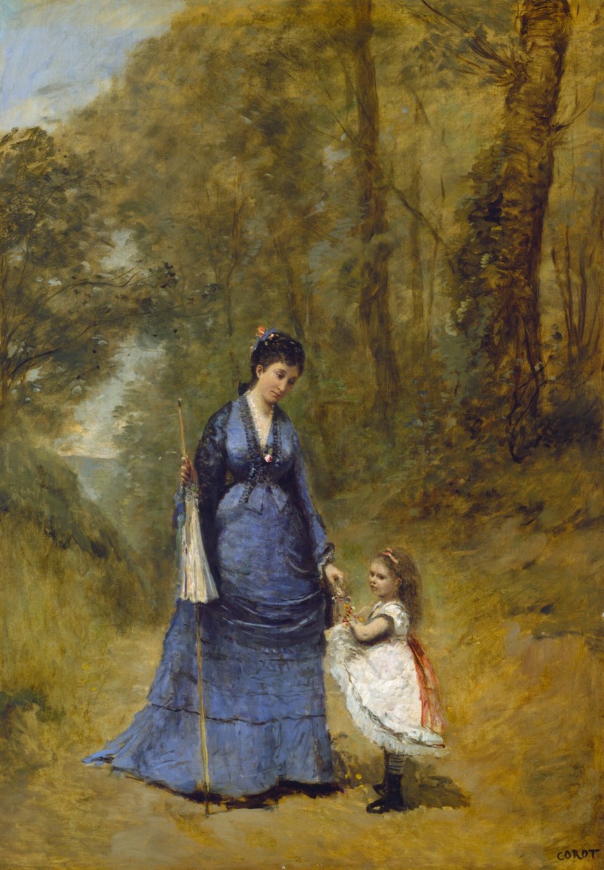 Madame Stumpf i jej córka autorstwa Jean Baptiste Camille Corot