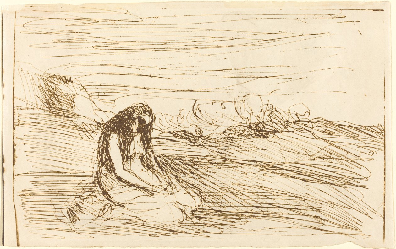 Maria Magdalena w medytacji (Madeleine en medytacja) autorstwa Jean Baptiste Camille Corot