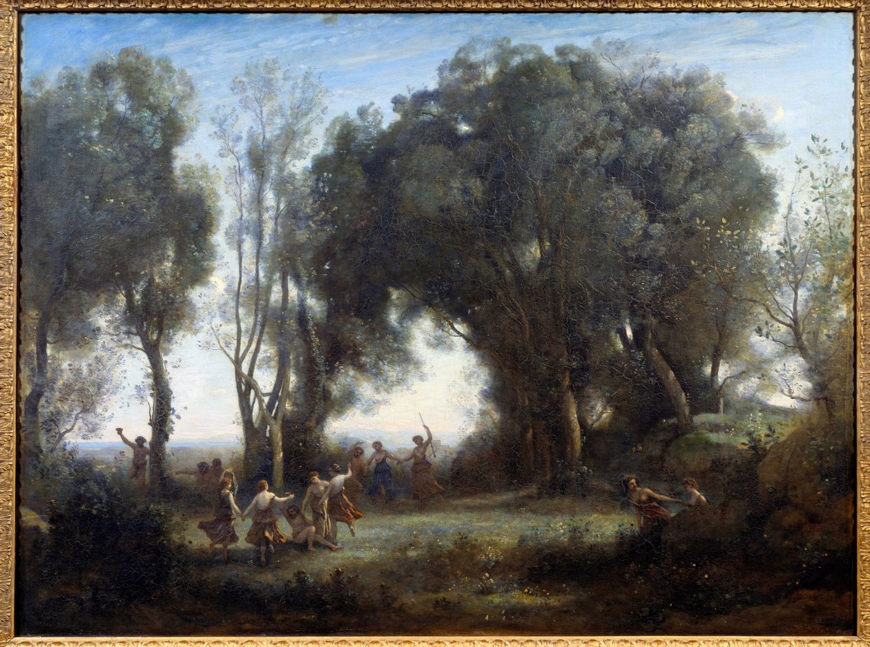 Poranek, tańczą nimfy. Obraz Camille Corot (1796-1875) autorstwa Jean Baptiste Camille Corot