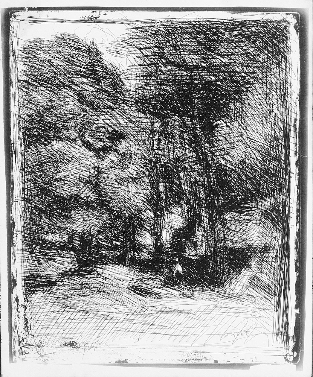 Pamięć Basa Brhauta, 1858 r. autorstwa Jean Baptiste Camille Corot