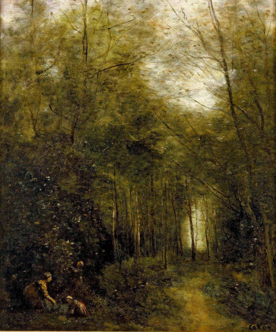 Montfermeil, potok w lesie, 1867 autorstwa Jean Baptiste Camille Corot