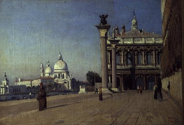 Poranek w Wenecji autorstwa Jean Baptiste Camille Corot