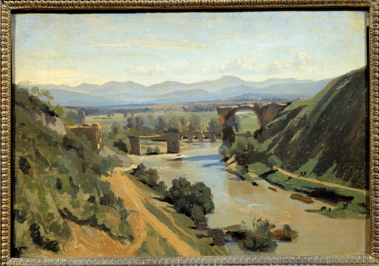 Most Narni pod Rzymem obraz Camille Corot (1796-1875) 1826 nd. 0,34x0,48m² autorstwa Jean Baptiste Camille Corot