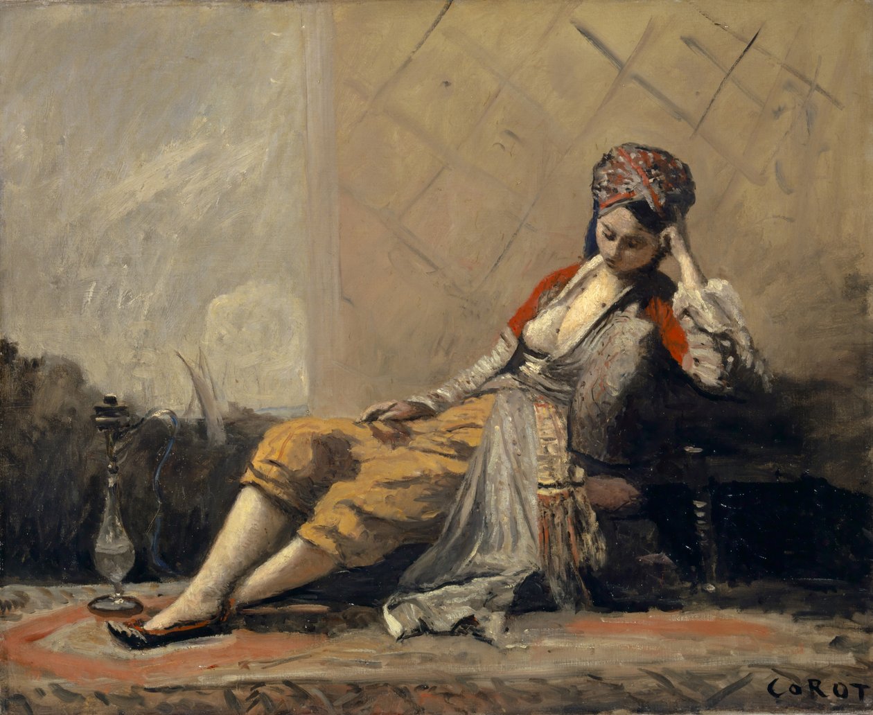 Odaliska, 1872-1873. autorstwa Jean Baptiste Camille Corot