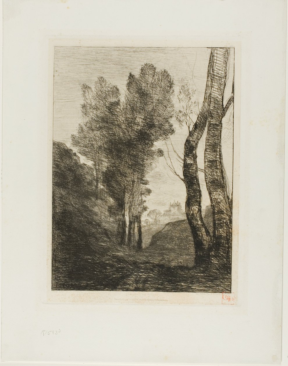 Przedmieścia Rzymu autorstwa Jean Baptiste Camille Corot
