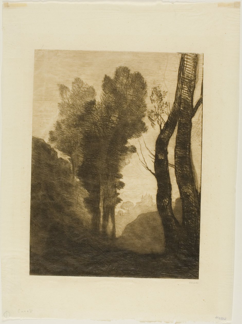 Przedmieścia Rzymu autorstwa Jean Baptiste Camille Corot