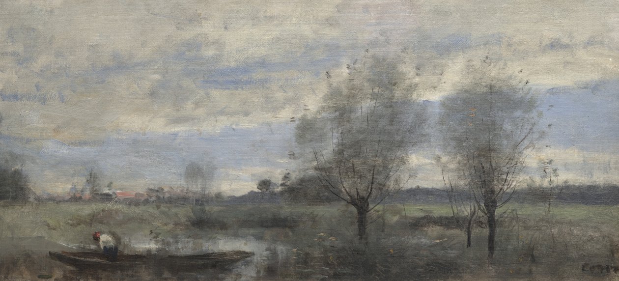 Palluel, wodniak na bagnach autorstwa Jean Baptiste Camille Corot