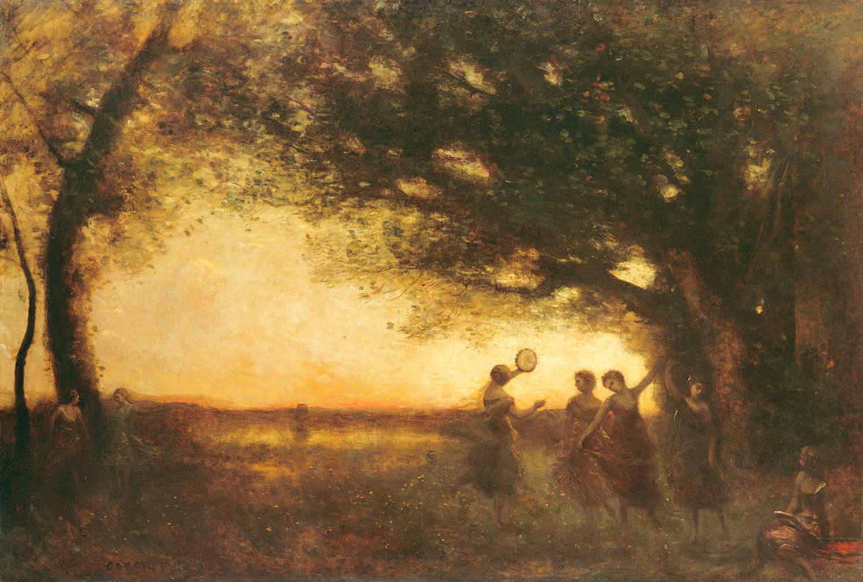 Przyjemności wieczoru, 1875 autorstwa Jean Baptiste Camille Corot