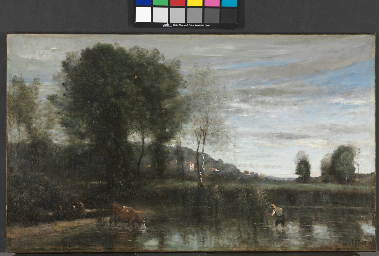 Staw w Ville-d"Avray, koniec lat 60. XIX wieku autorstwa Jean Baptiste Camille Corot
