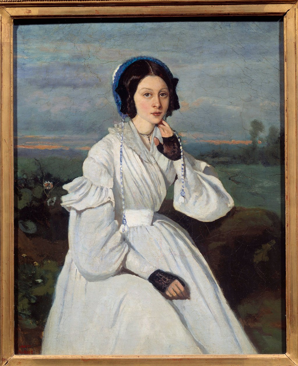 Portret Claire Sennegon (1821-?) Obraz Camille Corot (1796-1875) 1837 Nd. 0,43x0,35 m² autorstwa Jean Baptiste Camille Corot