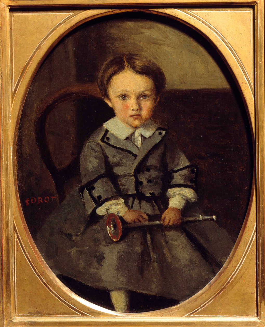 Portret Maurice Roberta (1853-1925), syna Francois Roberta, przyjaciela Corota Obraz Camille Corot (1796-1875) 1857 Nd. 0,29x0,23 m² autorstwa Jean Baptiste Camille Corot