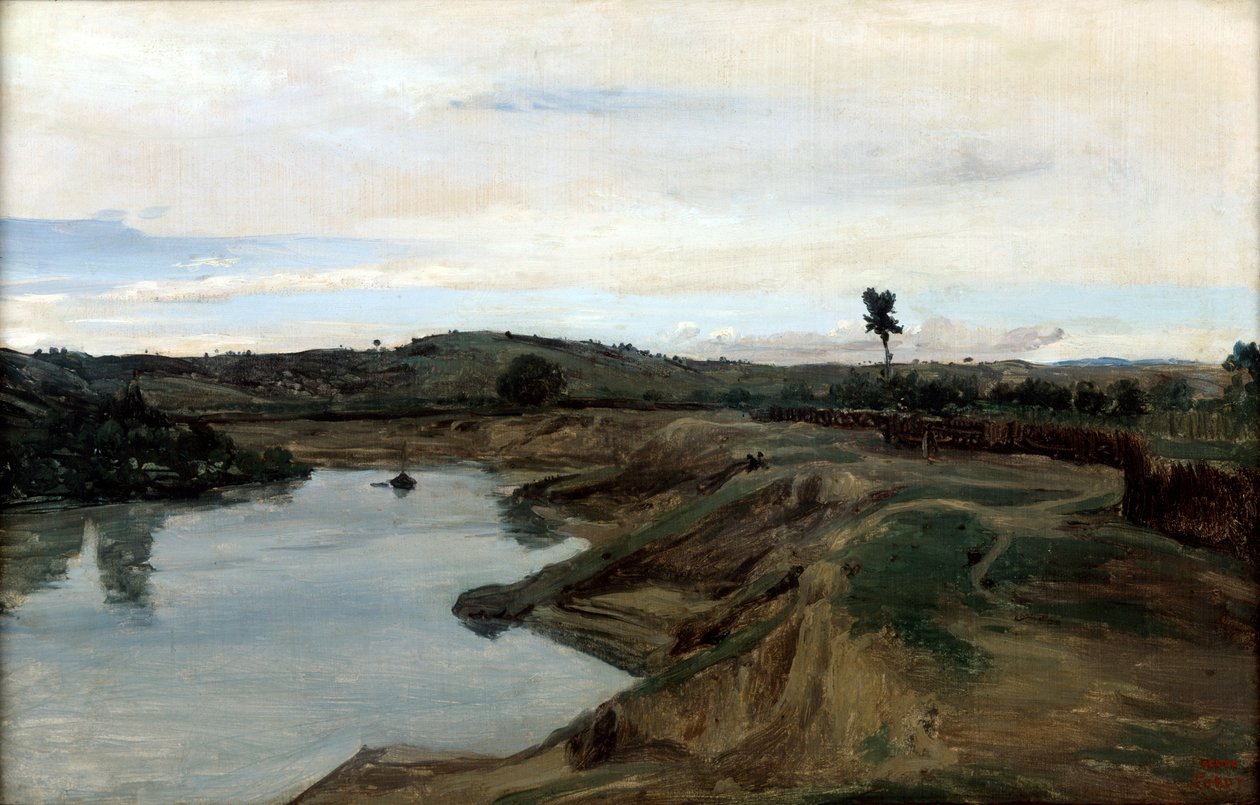 Spacer piskląt, rzymska kampania, 1826-1828 autorstwa Jean Baptiste Camille Corot
