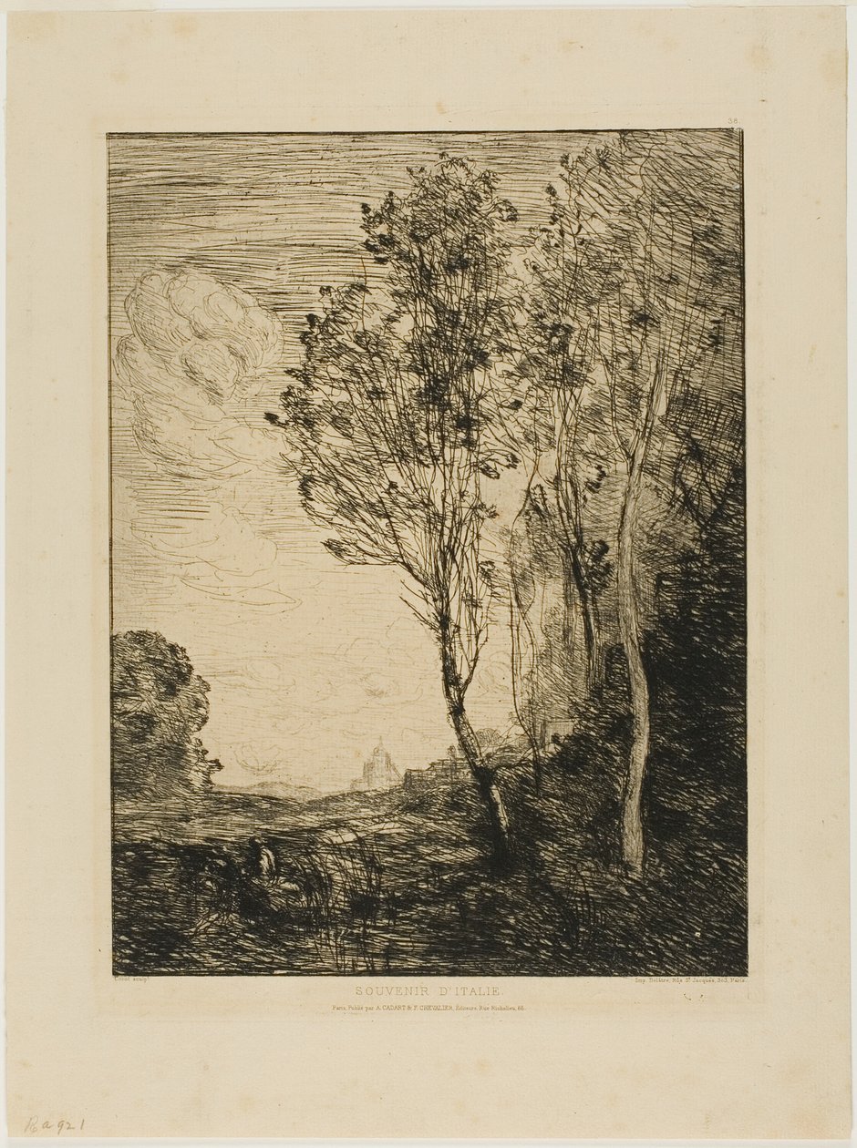 Pamięć o Włoszech autorstwa Jean Baptiste Camille Corot