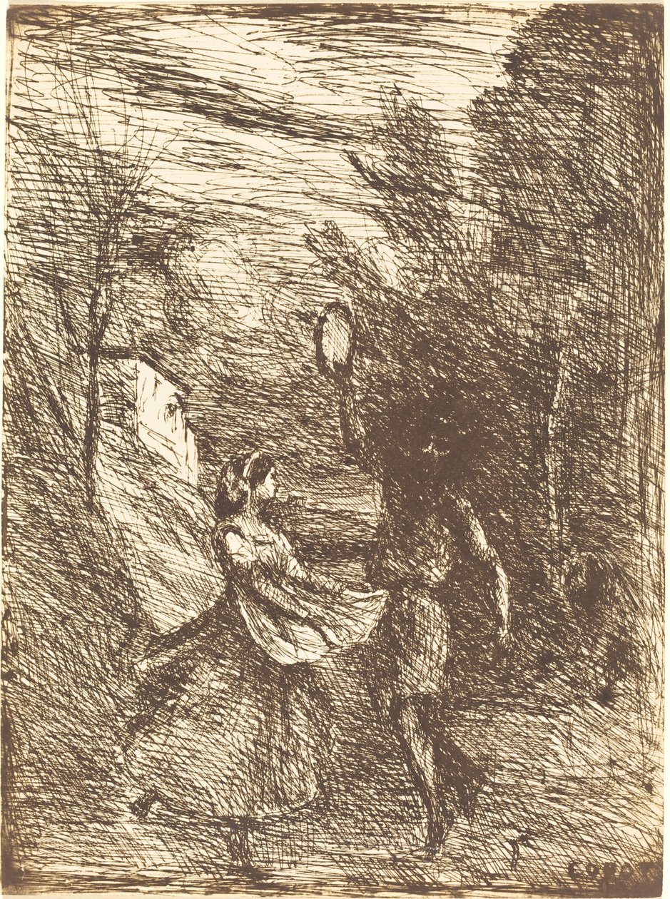 Saltarello Saltarelle, 1858. autorstwa Jean Baptiste Camille Corot