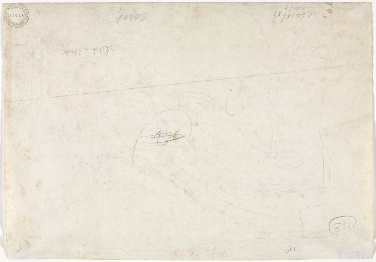 Szkic do krajobrazu (verso) autorstwa Jean Baptiste Camille Corot