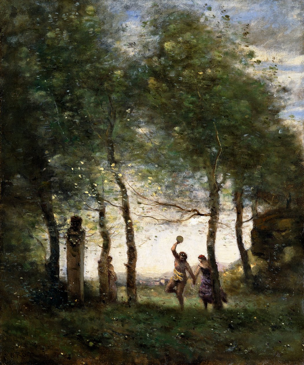 Mała Bacchanale, 1874 autorstwa Jean Baptiste Camille Corot