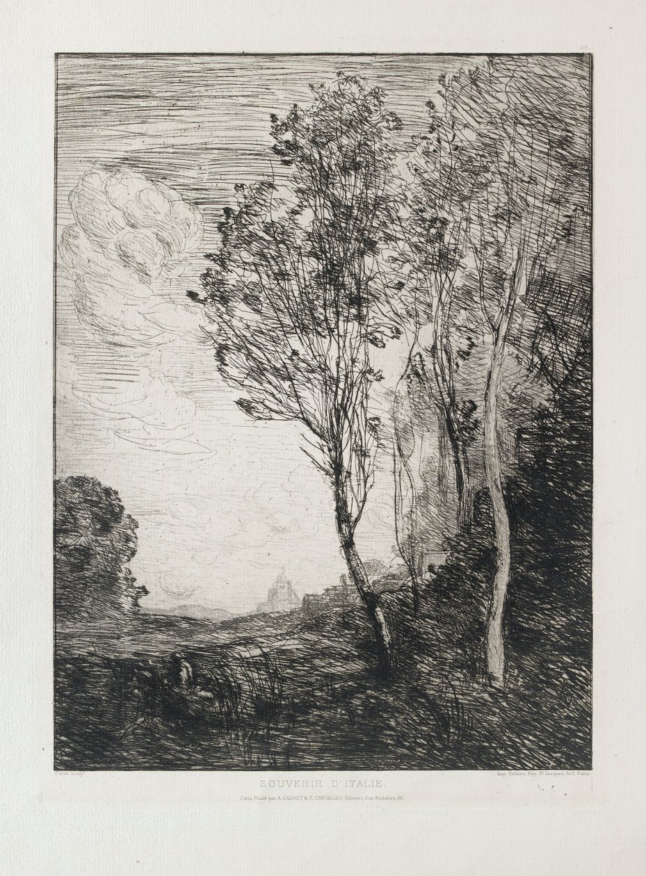 Pamiątka z Włoch, 1863 autorstwa Jean Baptiste Camille Corot