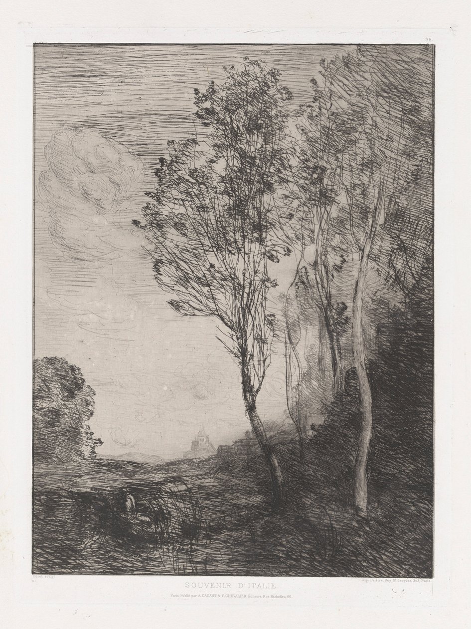 pamięć o autorstwa Jean Baptiste Camille Corot
